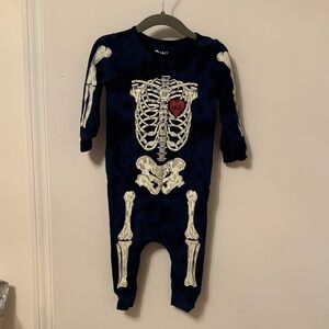 Rags to Raches Midnight Skeleton Footie